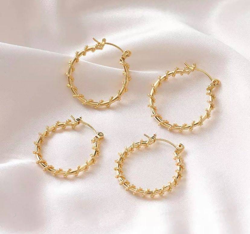 Auskarai "Hoop golden"